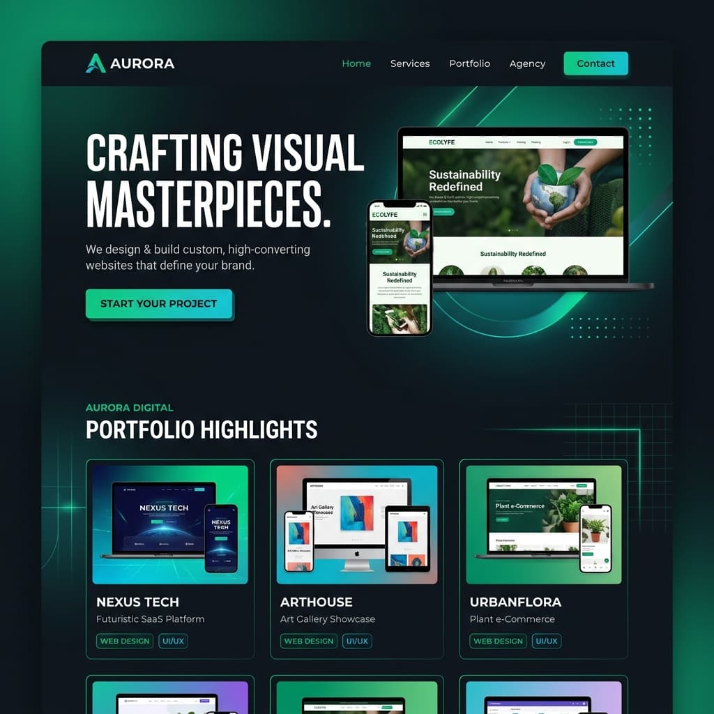 Custom Web Design software dashboard preview